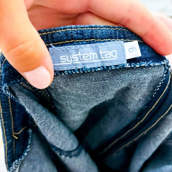 SYSTEM TAG Halter Top Denim Dress | Y2K Blue Jean Mini Dress * - Picture 7 of 7